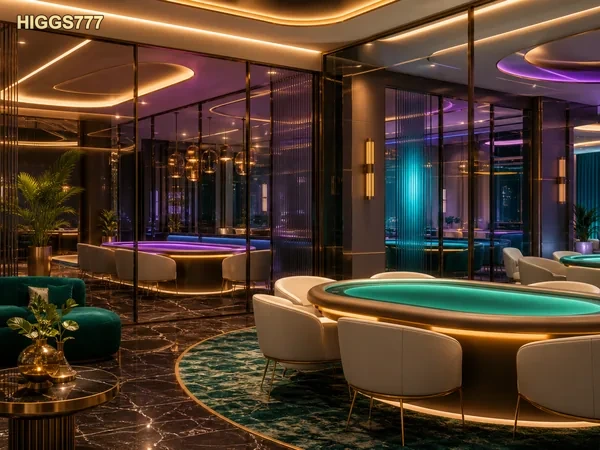 Meja live casino higgs777 dengan desain interaktif